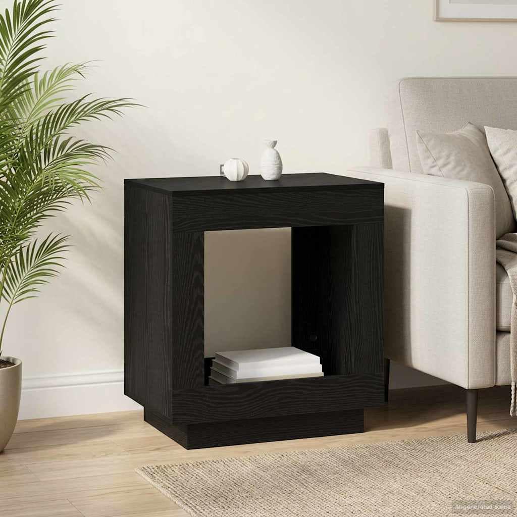 VidaXL Τραπεζάκι Πλευράς Μαύρη Δρυς 60 x 40 x 65 cm Επεξεργασμένο Ξύλο