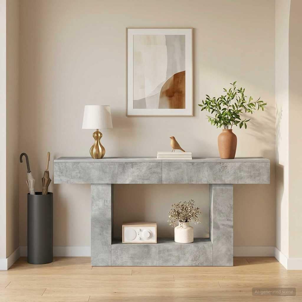 VidaXL Τραπέζι κονσόλας Σκυρόχρωμο Γκρι 160 x 30 x 74 εκ