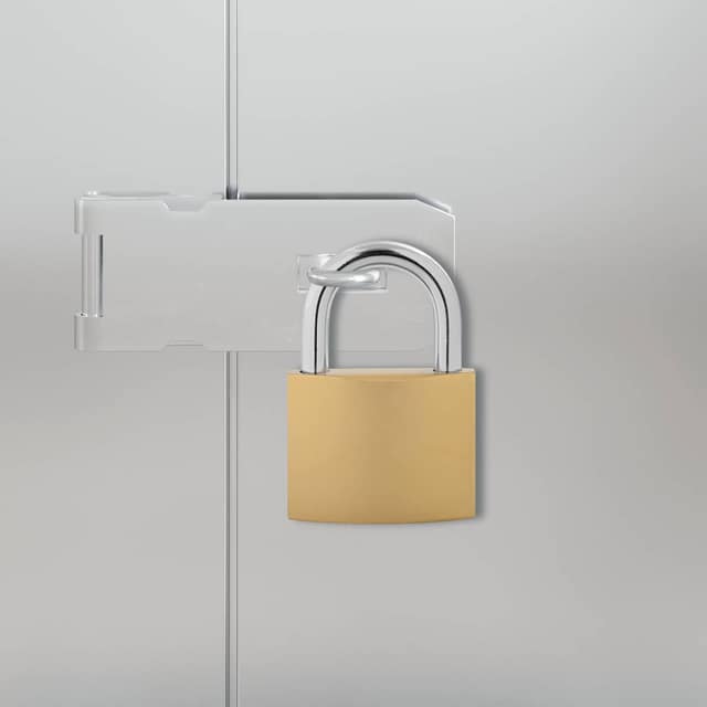 VidaXL Κλειδαριά U με Κλειδιά Ορείχαλκος 7,4 x 2,1 x 10,6 εκ Σίδερο