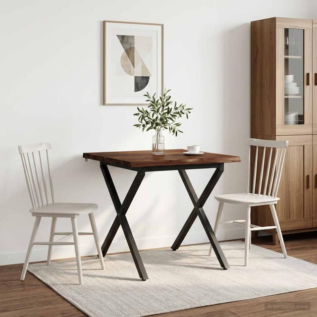 VidaXL Τραπέζι Φαγητού με Ζωντανό Χείλος 80 x 80 x 75 cm