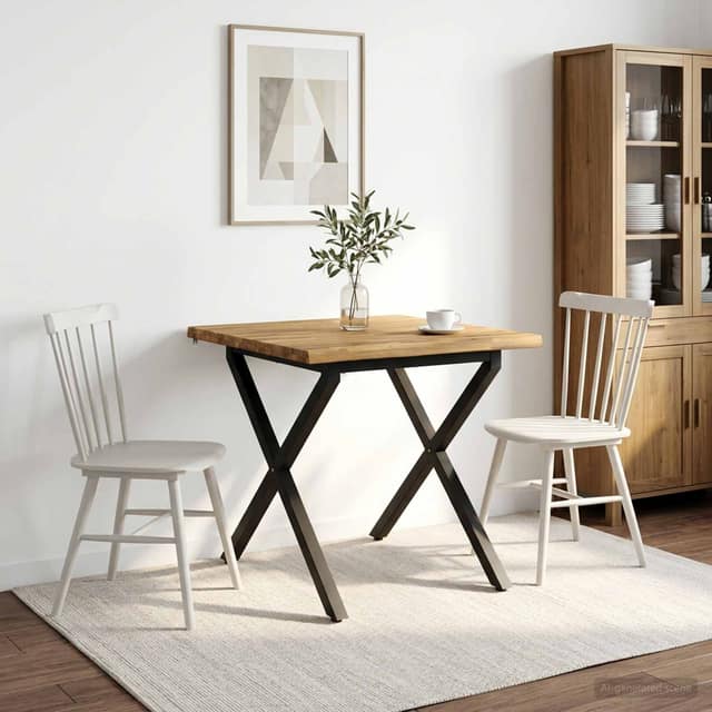VidaXL Τραπέζι Φαγητού με Ζωντανό Χείλος 90 x 90 x 75 cm