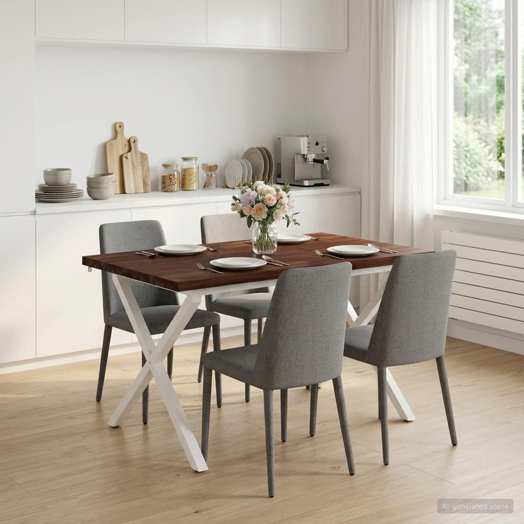 VidaXL Τραπέζι Φαγητού με Ζωντανό Χείλος 110 x 55 x 75 cm