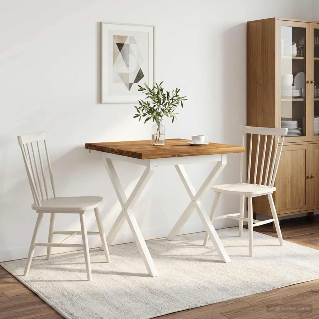 VidaXL Τετράγωνο Τραπέζι Φαγητού 70 x 70 x 75 cm Στερεό Ξύλο Ακακίας