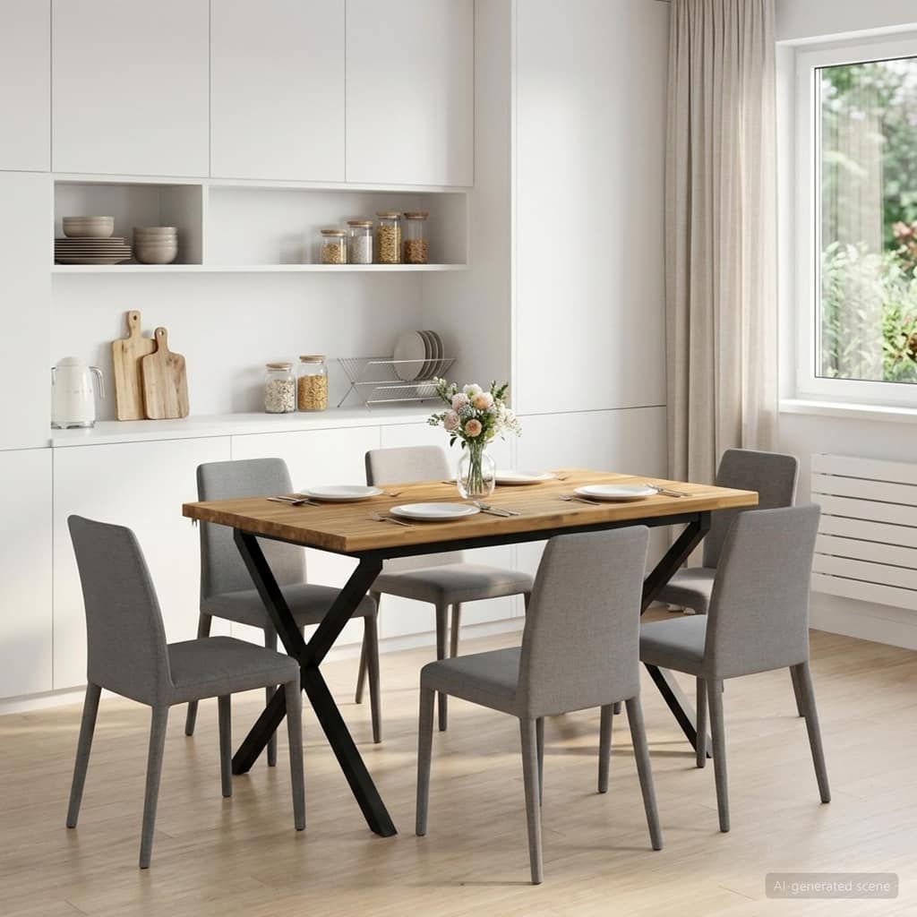VidaXL Τετράγωνο Τραπέζι Φαγητού 120 x 70 x 75 cm Στερεό Ξύλο Ακακίας