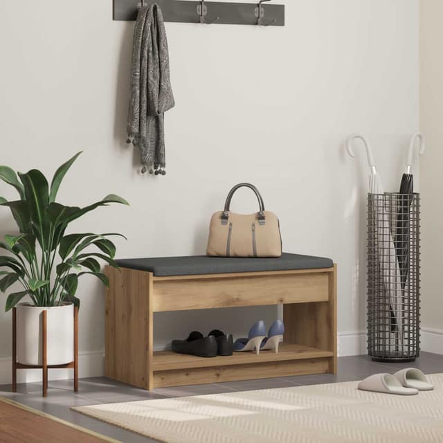 VidaXL Πάγκος Παπουτσιών με Μαξιλάρι Artisan Δρυς 83 x 38 x 45 εκ