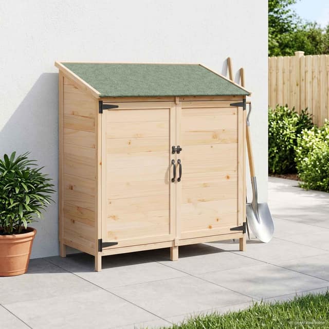VidaXL Αποθήκη Κήπου Φυσικό 106 x 56 x 113,5 cm Στερεό Ξύλο Πεύκου