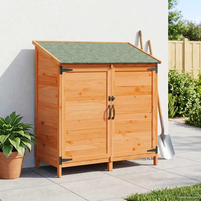 VidaXL Αποθήκη Κήπου Καφέ 106 x 56 x 113,5 cm Στερεό Ξύλο Πεύκου