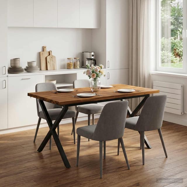VidaXL Τραπέζι Φαγητού με Ζωντανό Χείλος 140 x 80 x 75 cm