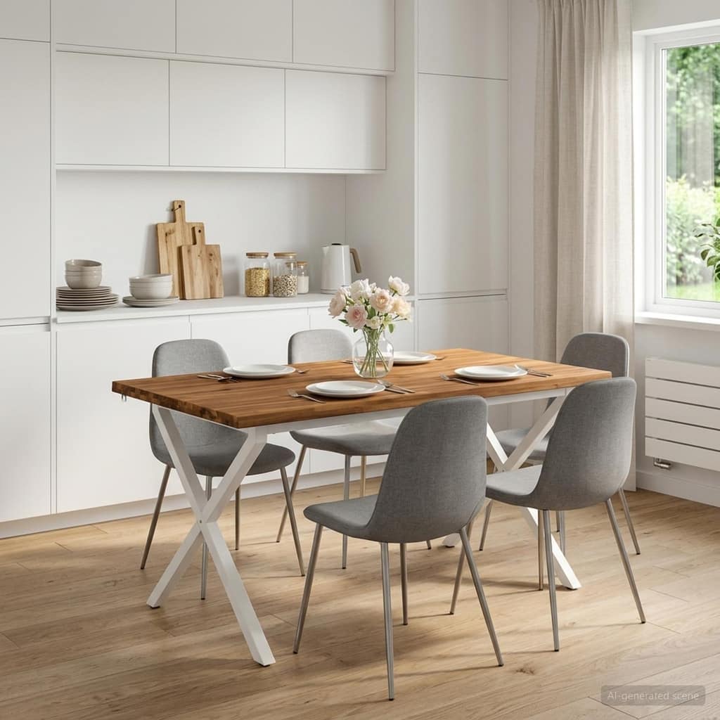 VidaXL Τραπέζι Φαγητού με Ζωντανό Χείλος 140 x 70 x 75 cm