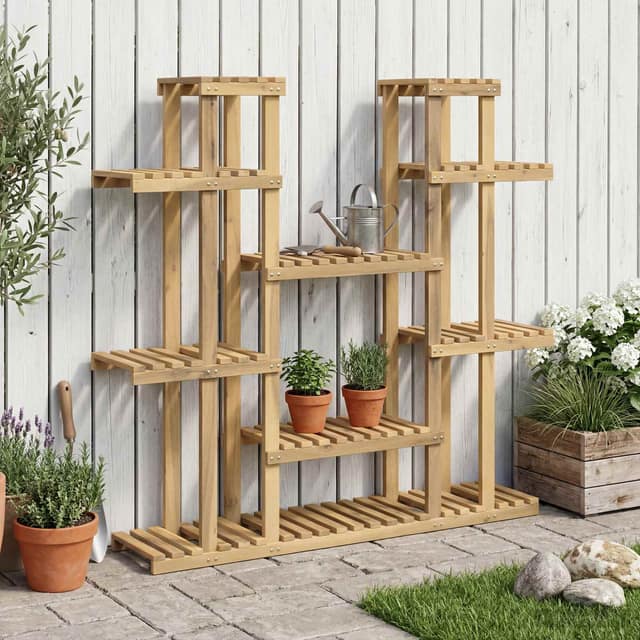 VidaXL Βάση φυτών Λευκός Χρωματισμός 123 x 25 x 114,5 εκ.