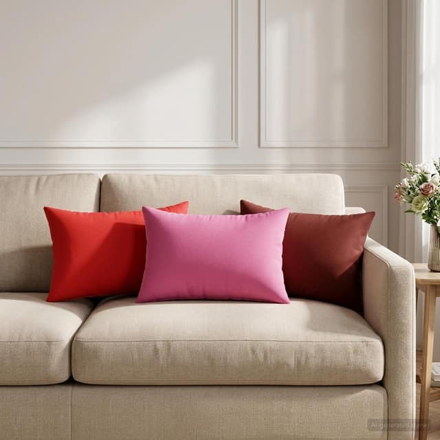 VidaXL Μαξιλάρι Ρίψης 6 τμχ. HEERLEN Κόκκινο 40 x 60 cm Πολυεστέρας