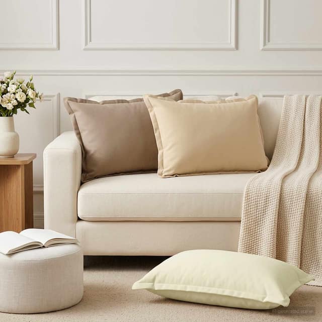 VidaXL Μαξιλάρι Ρίψης 2 τμχ. HOUTEN Κρεμ 50 x 75 cm Πολυεστέρας