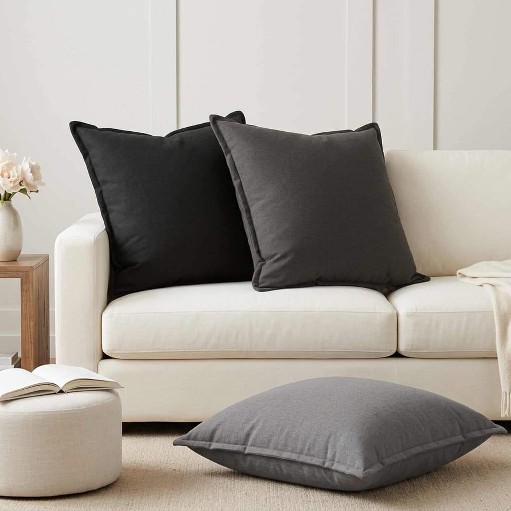 VidaXL Κάλυμμα Μαξιλαριού 2 τμχ. HOUTEN Ανοιχτό γκρι 65 x 65 εκ.