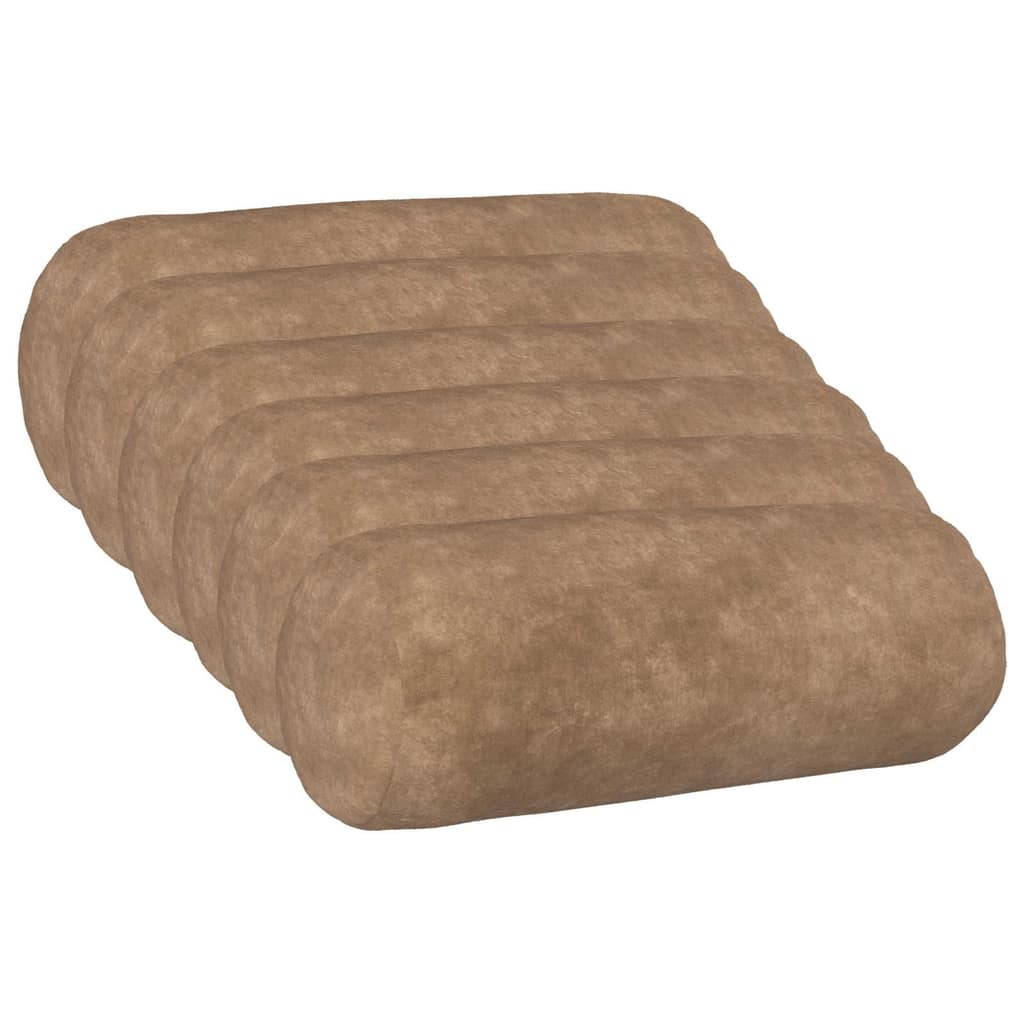 VidaXL Κάλυμμα Μαξιλαριού 6 τμχ. HEERLEN Taupe Διάμ. 15 x 40 cm