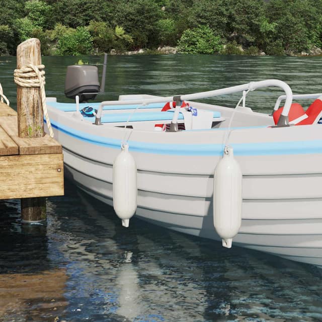 VidaXL Φτερά Σκαφών 2 τμχ. Ø 14 x 50 εκ Λευκό PVC