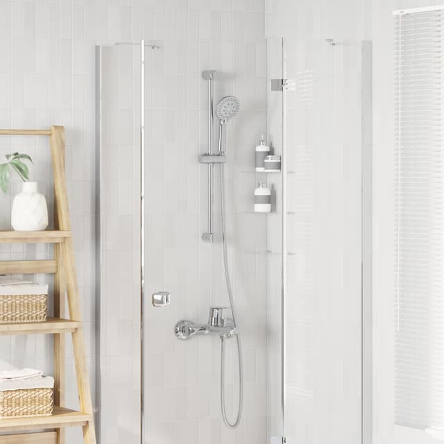 VidaXL Σετ Συστήματος Ντουζιέρας Χρωμέ 70 cm Ανοξείδωτο Ατσάλι