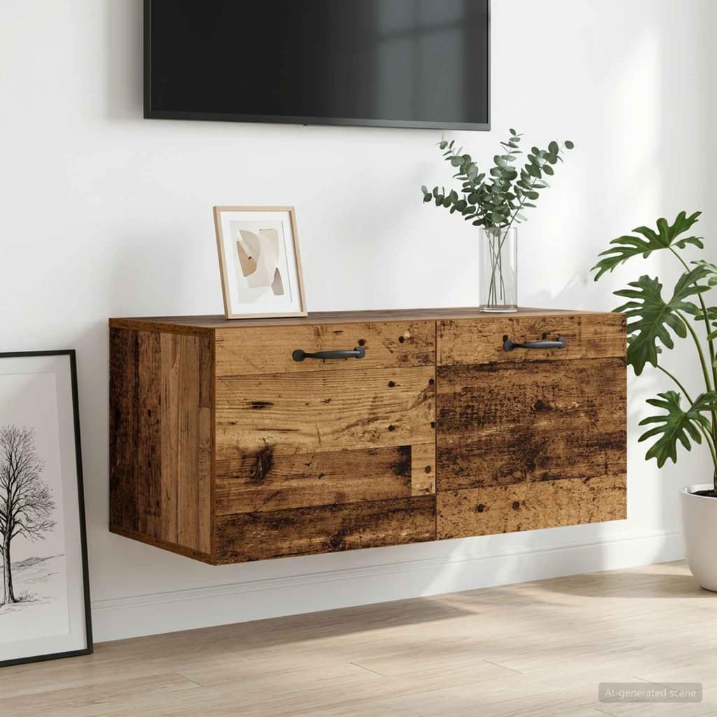 VidaXL Ντουλάπα Τοίχου Παλαιωμένο ξύλο 80 x 36,5 x 35 cm