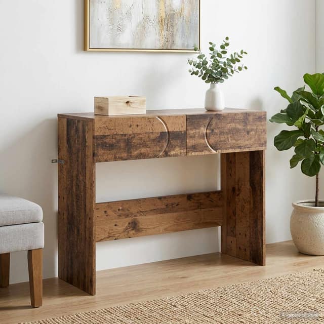 VidaXL Κονσόλα Παλαιωμένο ξύλο 96,5 x 38 x 75 εκ. Επεξεργασμένο ξύλο