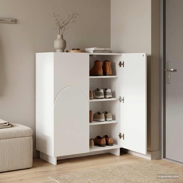 VidaXL Παπουτσοθήκη 73 x 38 x 87,5 εκ. Επεξεργασμένο Ξύλο Λευκό