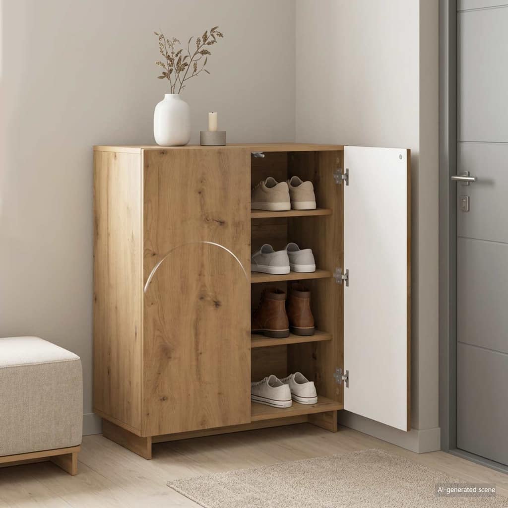 VidaXL Παπουτσοθήκη 73 x 38 x 87,5 εκ. Επεξεργασμένο Ξύλο Artisan Δρυς