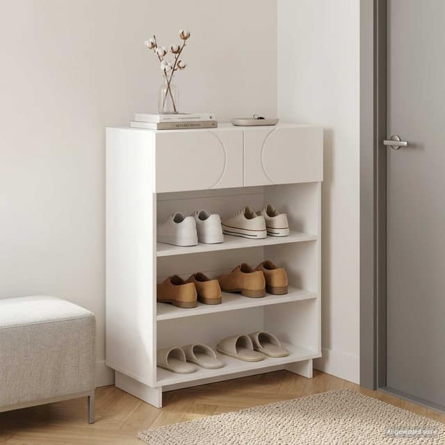 VidaXL Παπουτσοθήκη 73 x 38 x 87,5 εκ. Επεξεργασμένο ξύλο Λευκό