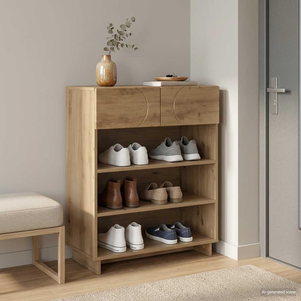 VidaXL Παπουτσοθήκη 73 x 38 x 87,5 εκ. Επεξεργασμένο ξύλο Artisan Δρυς