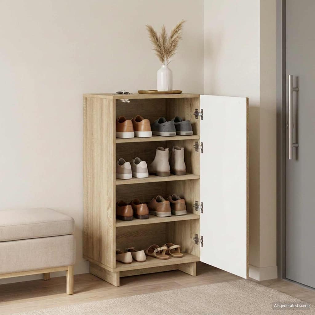 VidaXL Παπουτσοθήκη 48 x 38 x 87,5 εκ. Επεξεργασμένο ξύλο Sonoma Δρυς
