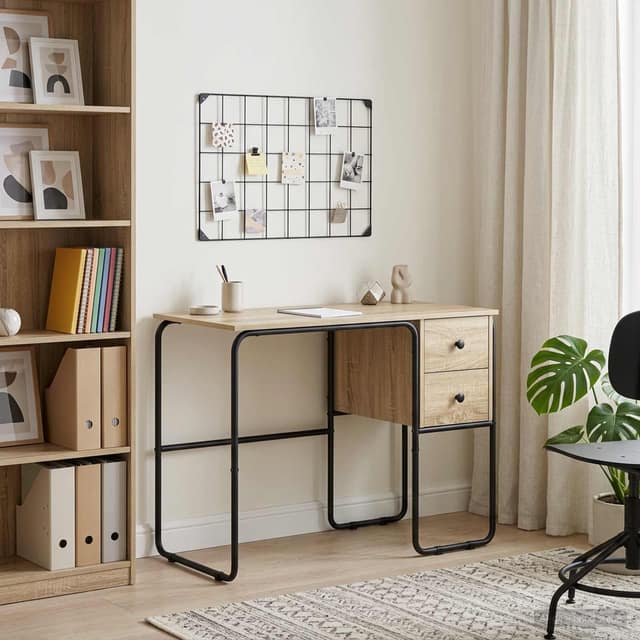 VidaXL Γραφείο με αποθηκευτικό χώρο Sonoma Δρυς 100 x 50 x 75 cm