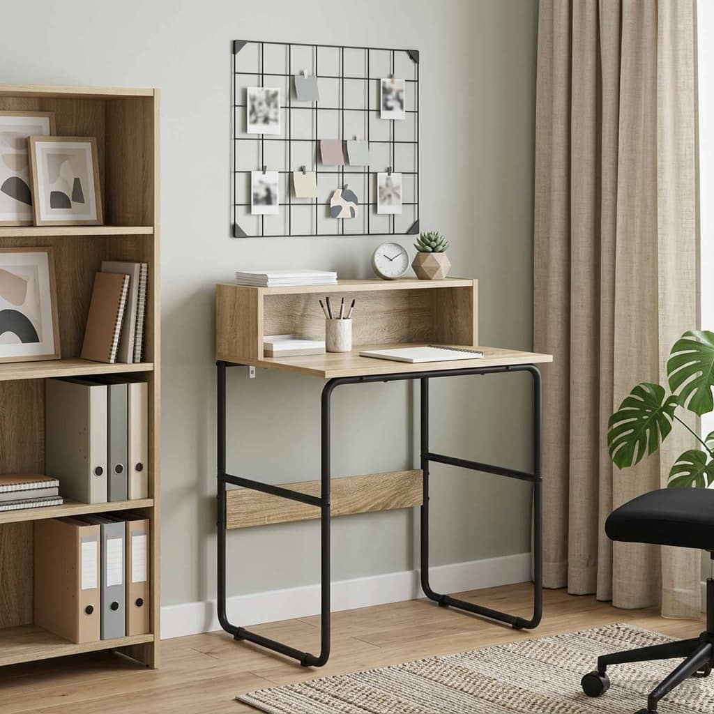 VidaXL Γραφείο με αποθηκευτικό χώρο Sonoma Δρυς 60 x 50 x 91 cm