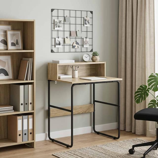 VidaXL Γραφείο με αποθηκευτικό χώρο Sonoma Δρυς 60 x 50 x 91 cm