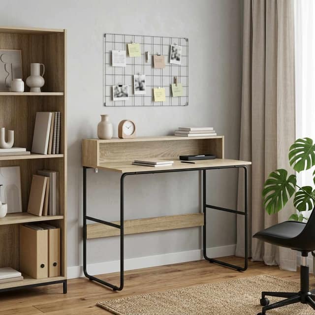 VidaXL Γραφείο με αποθηκευτικό χώρο Sonoma Δρυς 100 x 50 x 91 cm
