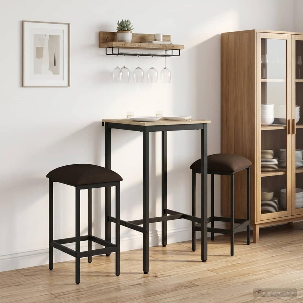 VidaXL Μπαρ σκαμπό 2 τμχ. Taupe 40 x 32 x 74 εκ Επεξεργασμένο Ξύλο