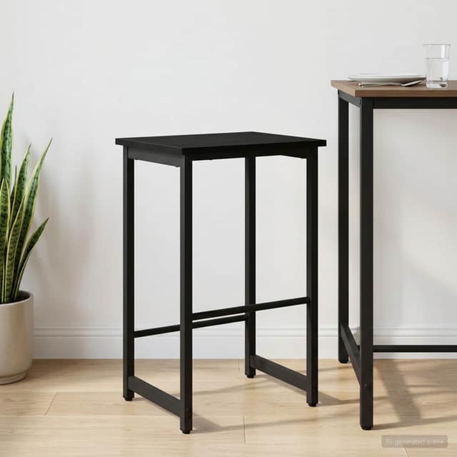 VidaXL Μπαρ σκαμπό Μαύρη Δρυς 40 x 32 x 64 εκ Επεξεργασμένο Ξύλο