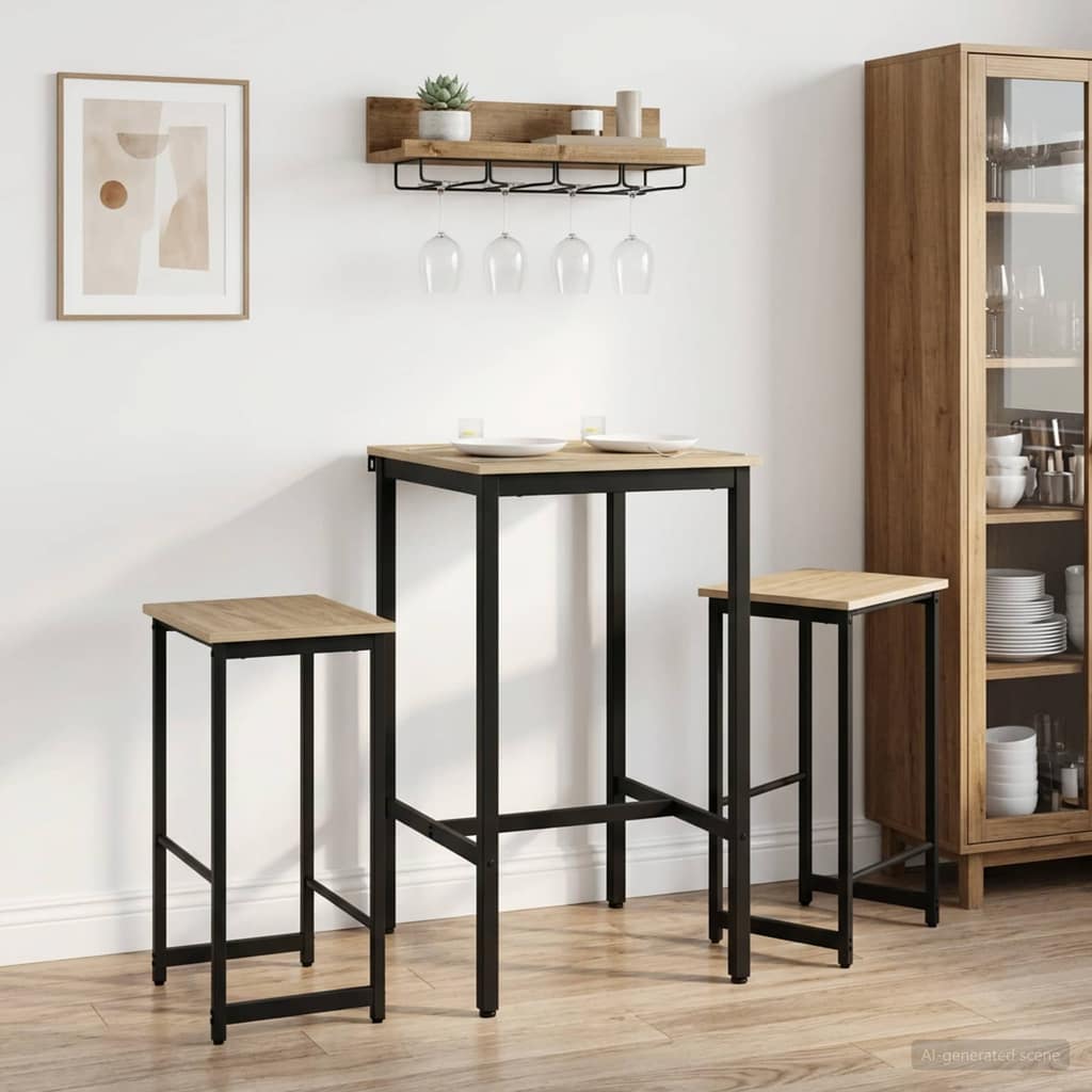 VidaXL Μπαρ σκαμπό 2 τμχ. Sonoma Δρυς 40 x 32 x 64 εκ