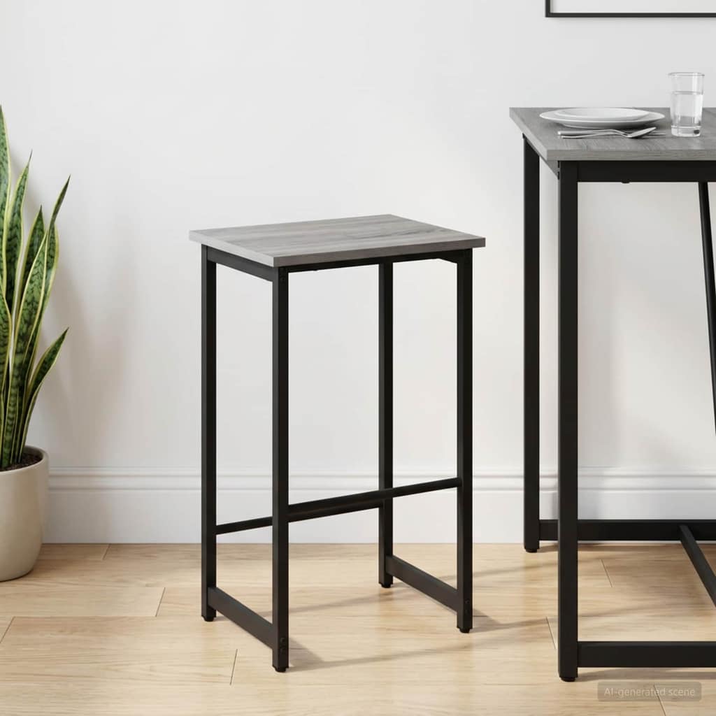 VidaXL Μπαρ σκαμπό Γκρι Sonoma 40 x 32 x 74 εκ Επεξεργασμένο Ξύλο
