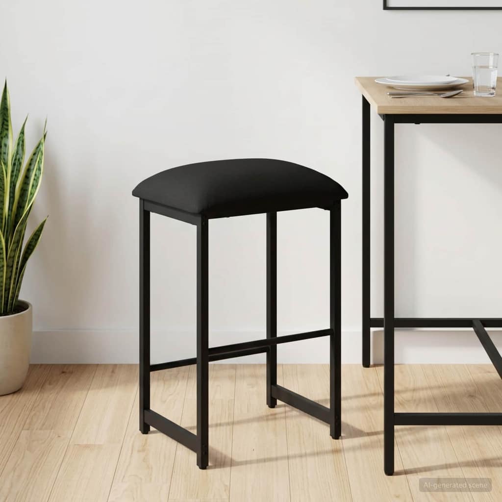 VidaXL Μπαρ σκαμπό Μαύρο 40 x 32 x 64 εκ Επεξεργασμένο Ξύλο