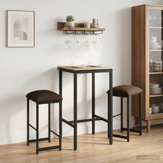 VidaXL Μπαρ σκαμπό 2 τμχ. Taupe 40 x 32 x 64 εκ Επεξεργασμένο Ξύλο