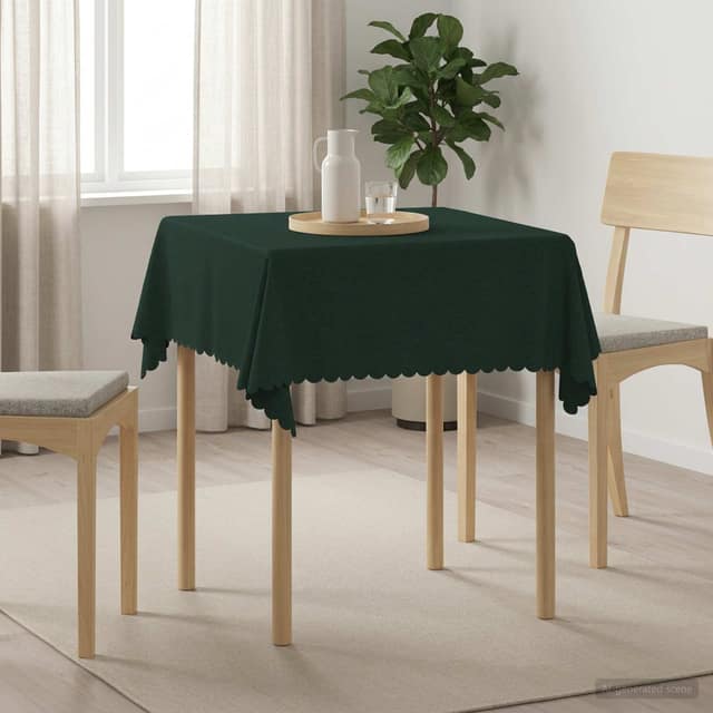 VidaXL Ύφασμα Τραπέζης 5 τμχ. Σκούρο Πράσινο 110 x 110 cm τετράγωνο
