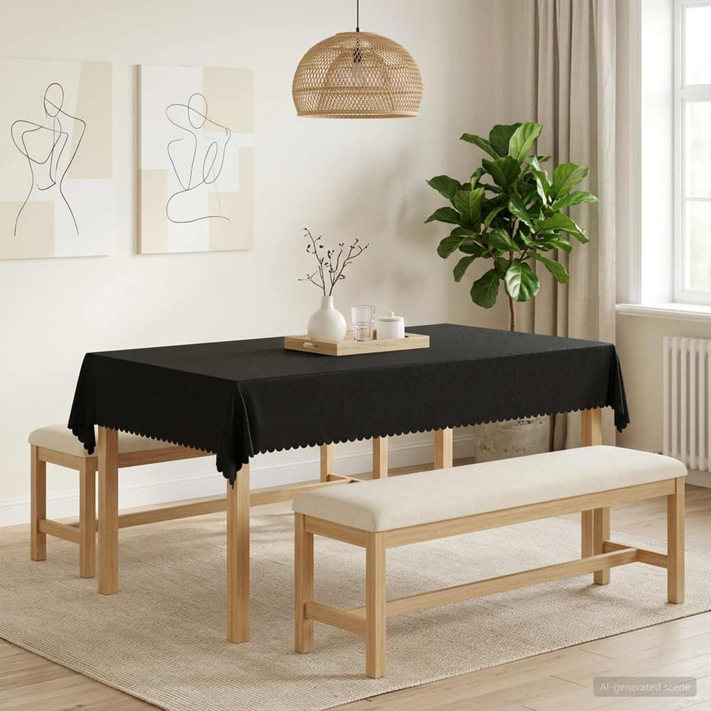 VidaXL Ύφασμα Τραπέζης 5 τμχ. Σκούρο Γκρι 140 x 260 cm Ορθογώνιος