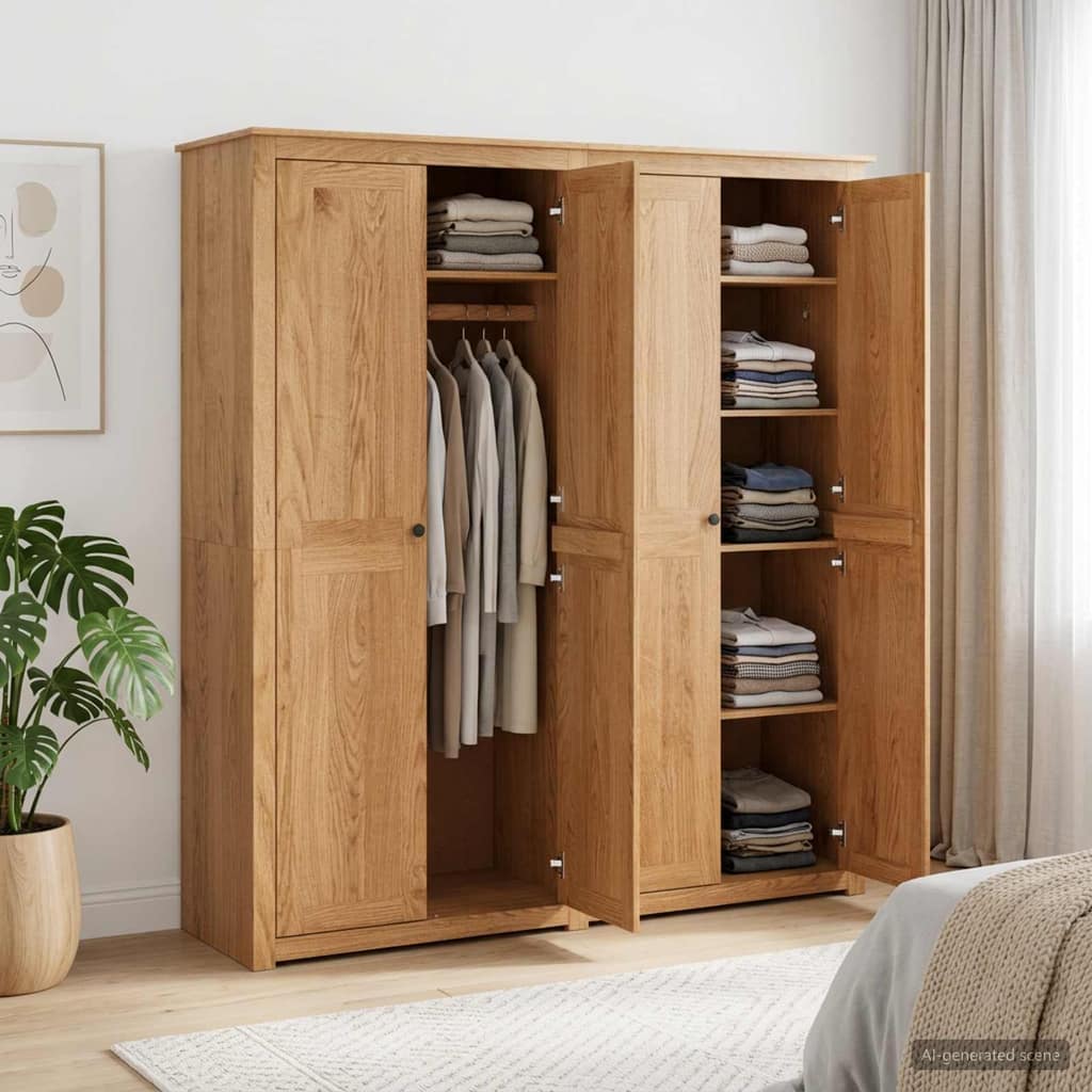 VidaXL Ντουλάπι PANAMA Μέλι 169 x 50 x 185 cm Μασίφ Ξύλο Πεύκου
