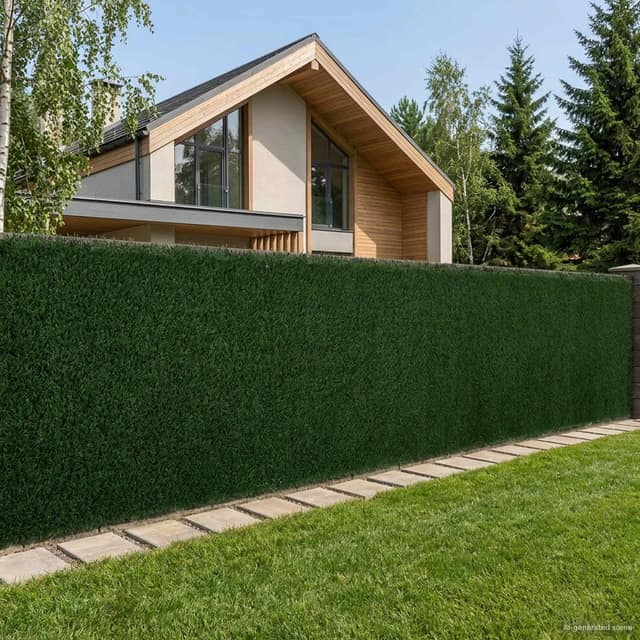 VidaXL Τεχνητός φράκτης Σκούρο Πράσινο 1 x 3 m PVC και Ατσάλι