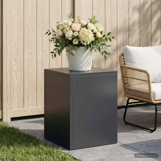 VidaXL Βάση φυτών Ανθρακί 30 x 30 x 40 cm Ανοξείδωτο Ατσάλι