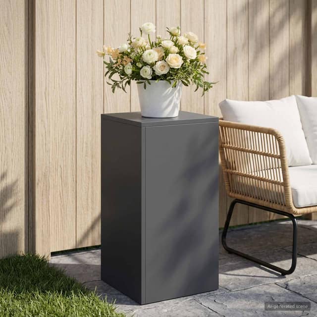 VidaXL Βάση φυτών Ανθρακί 30 x 30 x 60 cm Ανοξείδωτο Ατσάλι