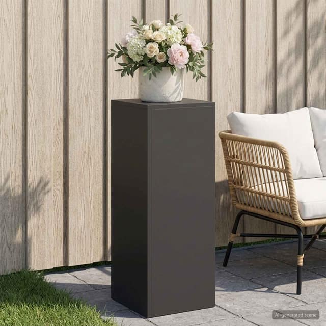 VidaXL Βάση φυτών Μαύρο 30 x 30 x 80 cm Ατσάλι