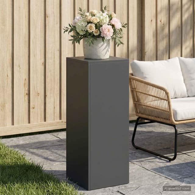 VidaXL Βάση φυτών Ανθρακί 30 x 30 x 80 cm Ανοξείδωτο Ατσάλι