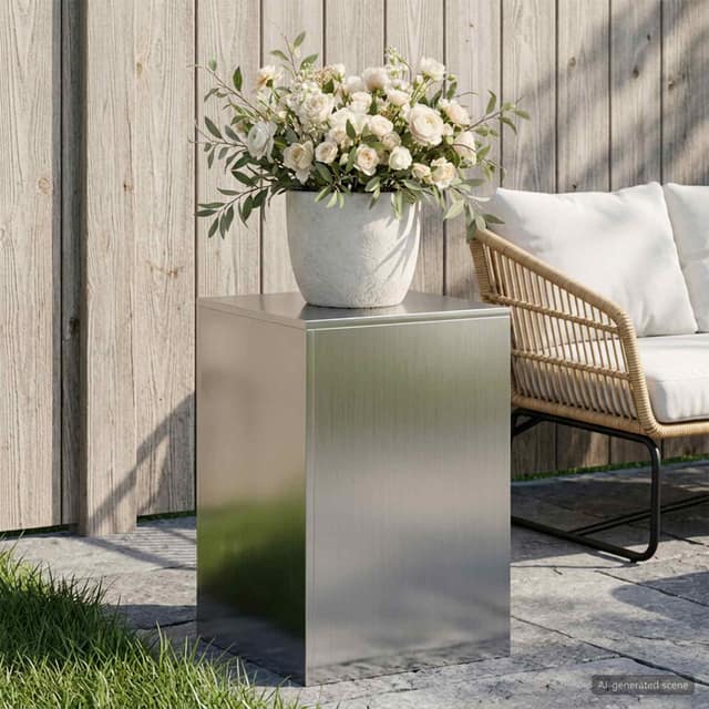 VidaXL Βάση φυτών Ασημί 40 x 40 x 60 cm Ατσάλι