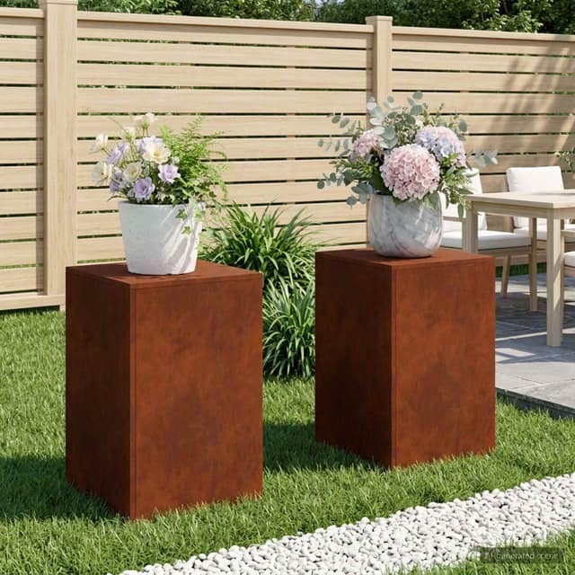 VidaXL Βάση φυτών 2 pcs Σκ rusty 40 x 40 x 60 cm