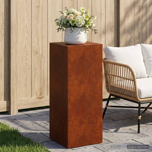 VidaXL Βάση φυτών Σκ rusty 40 x 40 x 100 cm Ατσάλι Σκληρυθέν στον Αέρα