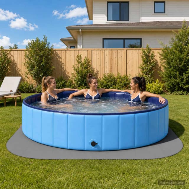 VidaXL Χαλάκι για Πισίνα 49 τμχ. Ø 408 cm Γύρος Φελιζόλ EVA Γκρι