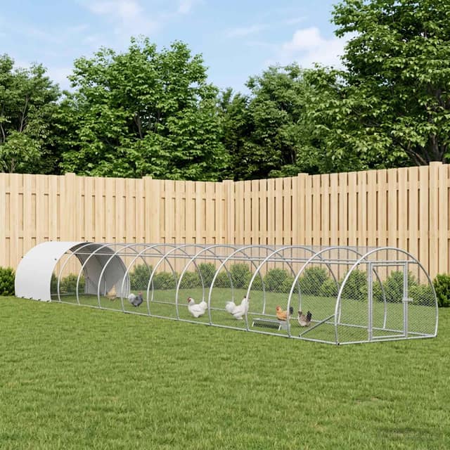 VidaXL Κοτέτσι Ασημί 1200 x 150 x 100 εκ. Γαλβανισμένος Χάλυβας